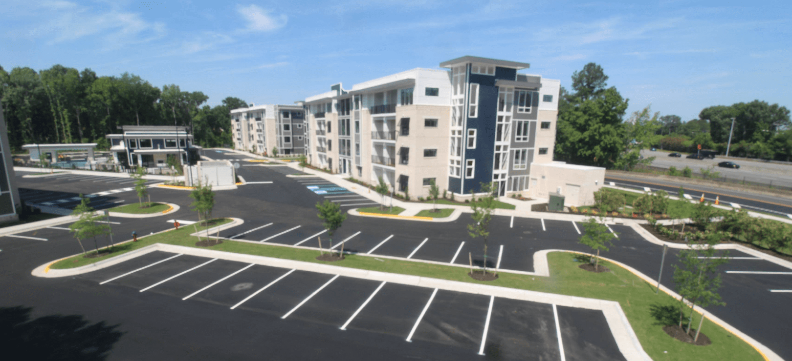 Boulevard 45 Apartments From Drone View